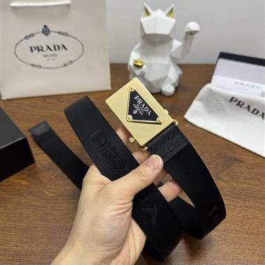 PRADA   2026新款時尚皮帶   3.5CM