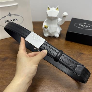 PRADA   2026新款時尚皮帶   3.5CM
