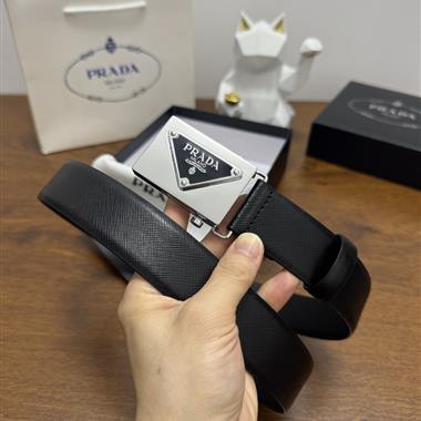 PRADA   2026新款時尚皮帶   3.5CM