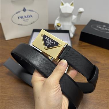 PRADA   2026新款時尚皮帶   3.5CM