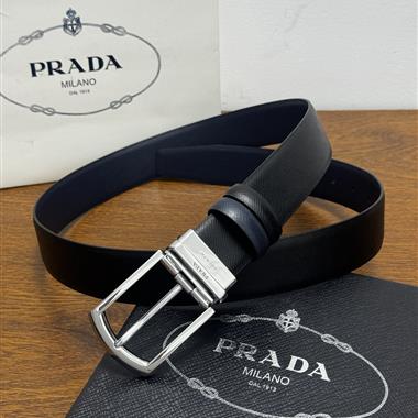 PRADA   2026新款時尚皮帶  3.5CM