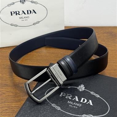 PRADA   2026新款時尚皮帶  3.5CM