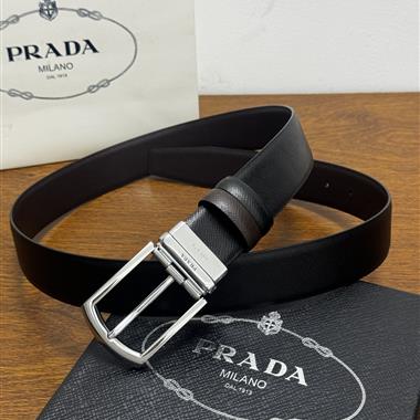 PRADA   2026新款時尚皮帶  3.5CM