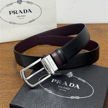 PRADA   2026新款時尚皮帶  3.5CM