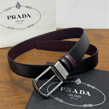 PRADA   2026新款時尚皮帶  3.5CM