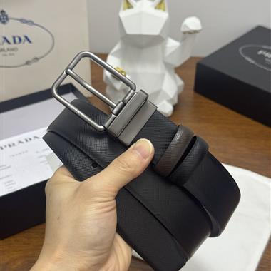 PRADA   2026新款時尚皮帶   3.5CM