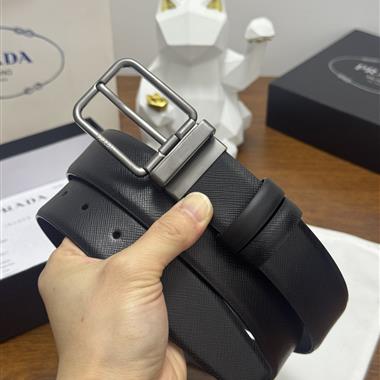PRADA   2026新款時尚皮帶   3.5CM