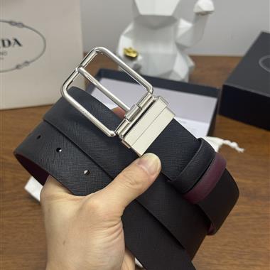 PRADA   2026新款時尚皮帶   3.5CM