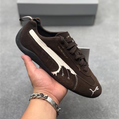 PUMA x BalenciagaSpeedcat 系列圓頭做舊磨損 低幫 生活休閒鞋