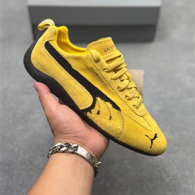 PUMA x BalenciagaSpeedcat 系列圓頭做舊磨損 低幫 生活休閒鞋