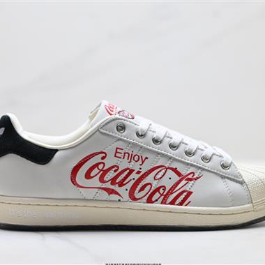 Coca Cola x Adidas Originals Superstar 貝殼頭系列 舒適百搭 防滑耐磨 低幫板鞋