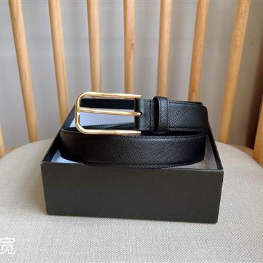 PRADA   2026新款時尚皮帶  3.0CM