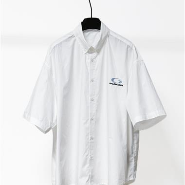 Balenciaga   2026夏季新款短袖襯衫  尺寸偏大