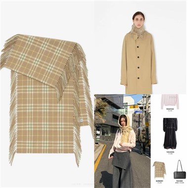 BURBERRY  2026秋冬新款時尚圍巾  尺寸：155-30