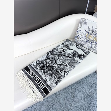 DIOR  2026秋冬新款時尚圍巾 尺寸：140-140