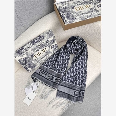 DIOR  2026秋冬新款時尚圍巾 尺寸：190-40