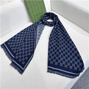 GUCCI   2026秋冬新款時尚圍巾   尺寸：180-47