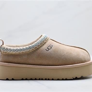 UGG TAZZ 舒適柔軟時尚 耐磨增高保暖 民族風一腳蹬保暖雪地靴