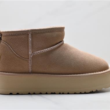 UGG CLASSIC MINI PLATFORM 麂皮 中筒保暖雪地靴