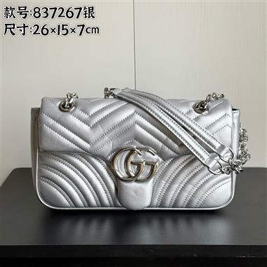 GUCCI   2026新款女生時尚包包   尺寸：26*15*7CM