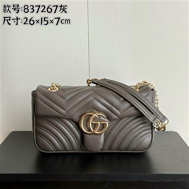 GUCCI   2026新款女生時尚包包   尺寸：26*15*7CM