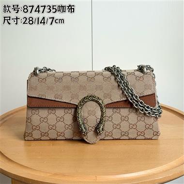 GUCCI   2026新款女生時尚包包   尺寸：28*14*7CM