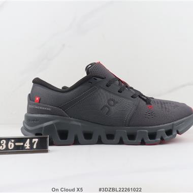 On Cloud X5 昂跑鏤空減震輕便跑步鞋